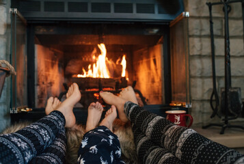 cozy fireplace