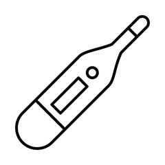 digital thermometer icon, line style