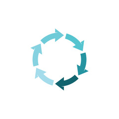 Recycle logo design vector