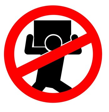 No Carrying Sign Vector 