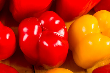 colorful mix of the freshest red and yellow paprika, bell pepper