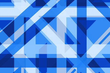 Modern minimalist abstract pattern background of angular shapes in blue