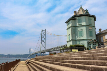 神戸・舞子公園と明石海峡大橋