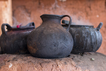 Old ceramic pots near Cusco, Peru