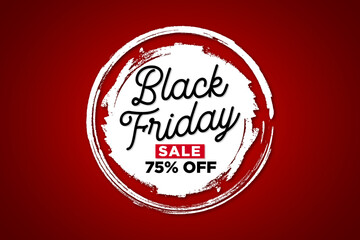 Black friday sticker with oval grunge texture