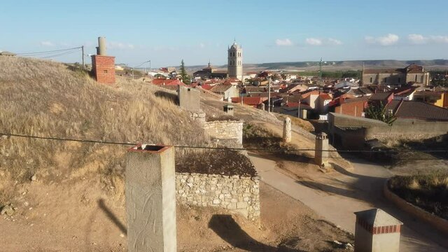 Due&ntilde;as, village of  Palencia. Spain. Europe