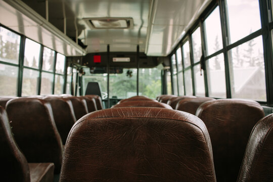 Empty Tour Bus
