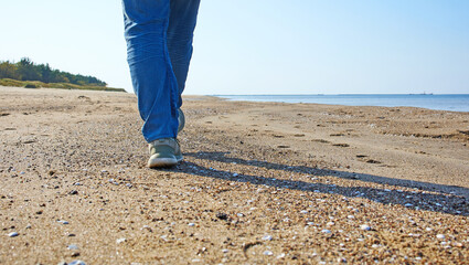 close-up of a man's foot