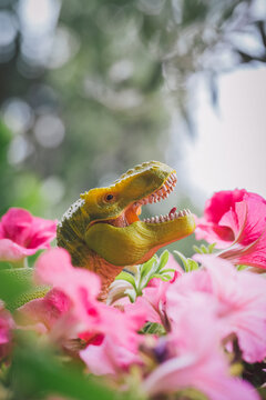 Dangerous T-Rex in the garden