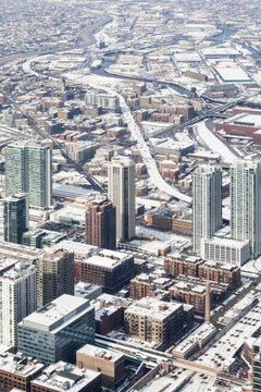 Chicago in snow
