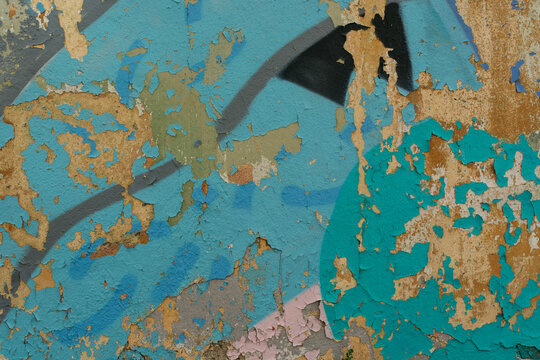 Peeling paint of a wall