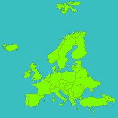 vector map of the european continent