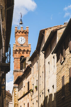 Palazzo dei Priori Tower in Pienza, Val d'Orcia