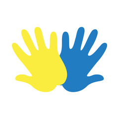 Obraz premium kid hands icon, flat style