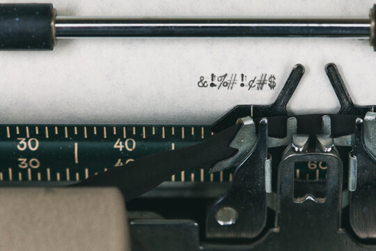 Typewriter: Classic Swear Word Substitution With Symbols
