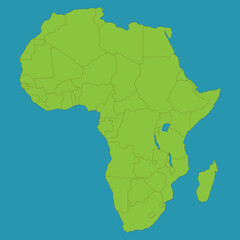 map of the african continent
