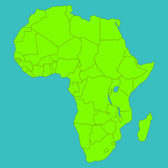 Fototapeta premium vector map of the african continent