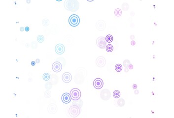 Light Pink, Blue vector template with circles.