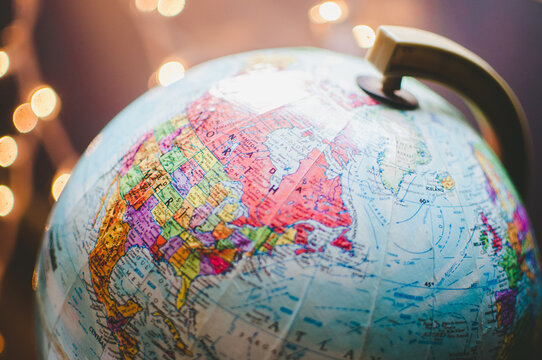 A globe of the world