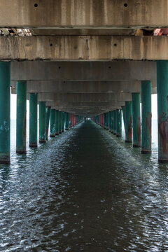 Pipeline bridge across the sea
