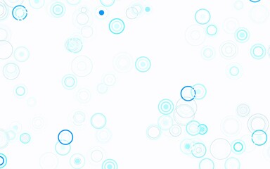 Light BLUE vector background with bubbles.
