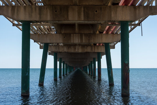 Pipeline bridge across the sea