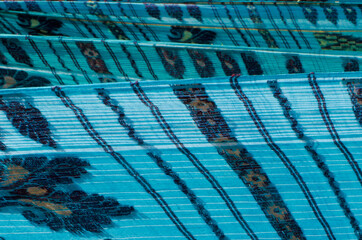 Colorful saris drying. India