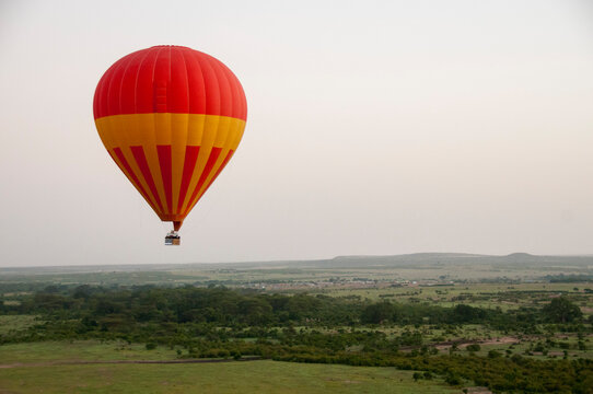 Floating air balloons in Kenia, Africa