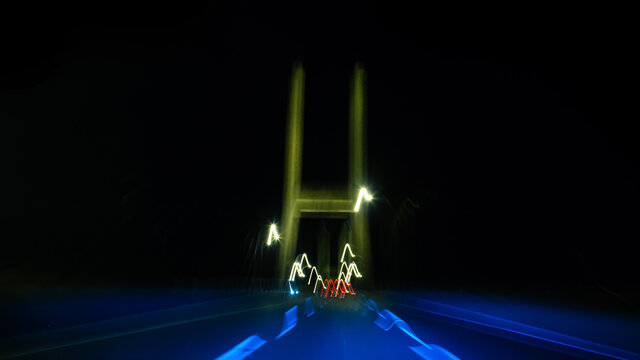 Speed of light at night