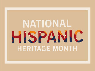 national hispanic heritage month in frame vector design