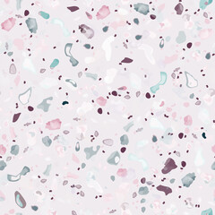 Terrazzo Texture Vector. Flooring Seamless Pattern