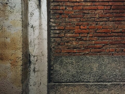 brick wall in the basement