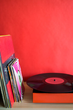 Gramophone playing record with stacked records