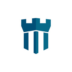 Castle ilustration logo vector template