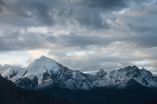 Annapurna, Nilgiri Range seen from the village of Samar in Upper Mustang.