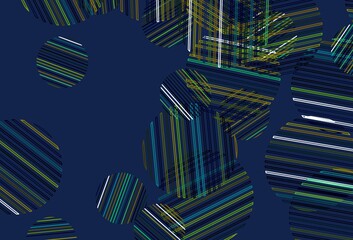 Light Blue, Yellow vector background with bubbles.