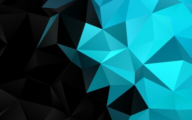 Light BLUE vector abstract mosaic backdrop. Colorful illustration in abstract style with gradient. Triangular pattern for your business design.