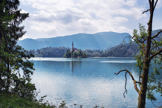 Lake Bled with Bled Island, Slovenia