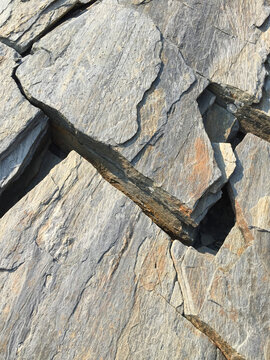 Detail of weathered rock formations in the Central Cascades