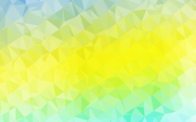 Light Green, Yellow vector triangle mosaic texture. Shining colored illustration in a Brand new style. Polygonal design for your web site.