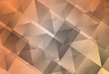 Light Orange vector gradient triangles pattern.