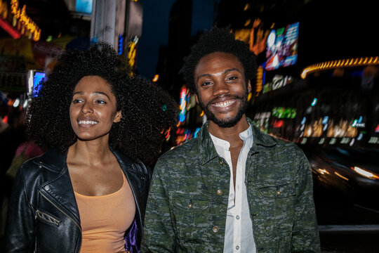 Afro American Couple Having Fun in the City