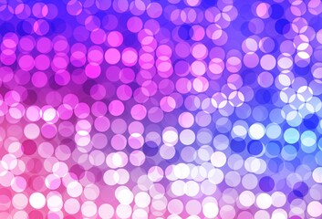 Light Pink, Blue vector background with bubbles.