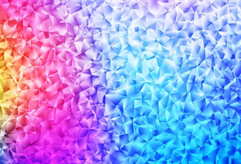 Fototapeta premium Light Blue, Red vector shining triangular backdrop.
