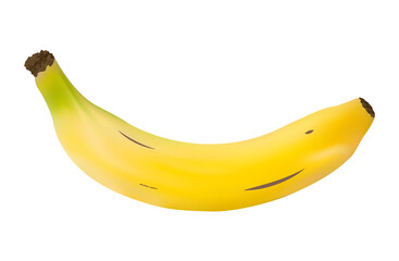Vector banana, isolated.