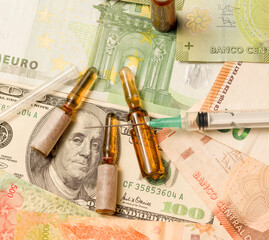 
The world economy and the race against COVID-19.