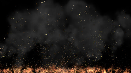 Background graphics of flame and smoke