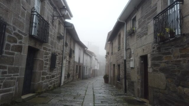Castro Caldelas, village in Ribeira Sacra. Ourense, Galicia,Spain