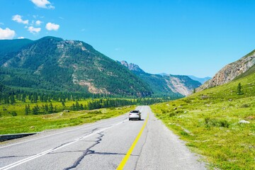 Road in Altay mountains