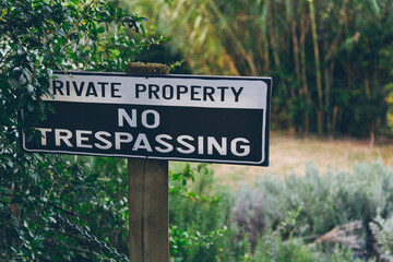 No Trespassing sign